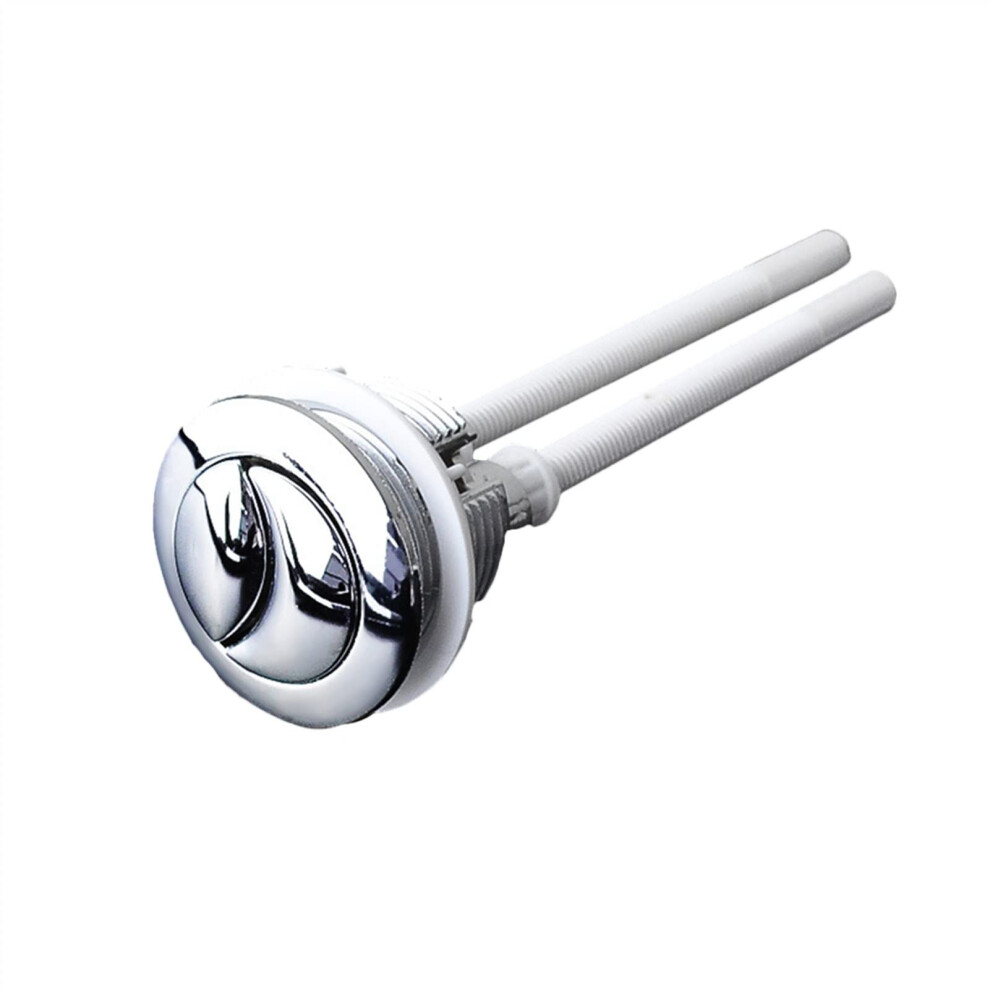 Toilet Knob, 38 Mm Dual Flush Push Button, Silver Electroplating Toilet Tank Valve Compatible With Standard Toilets 6493810645310