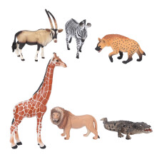 Ensemble de 6 figurines d'animaux en PVC (#1-#6) tailles variées