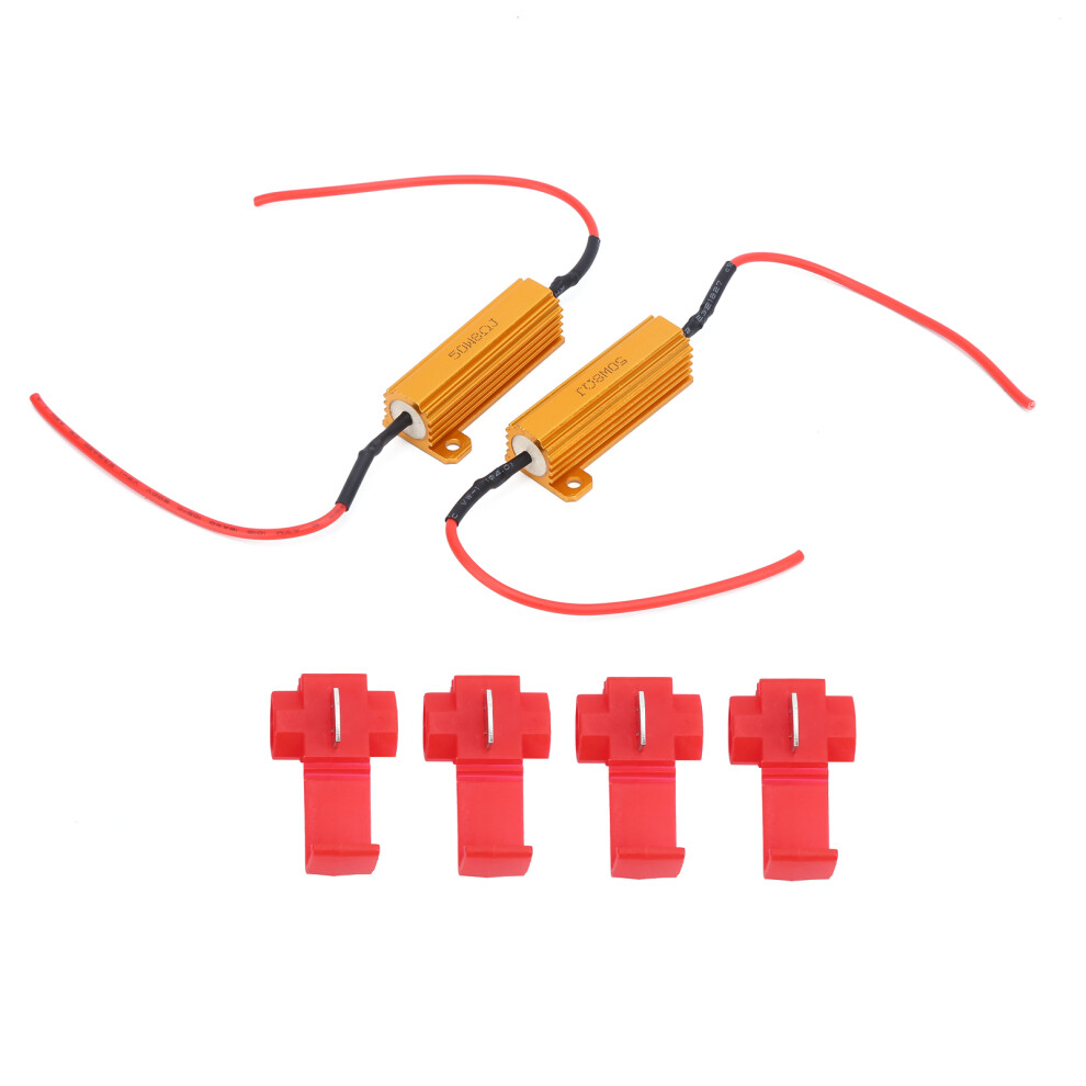 2Pcs 50W Led Decoder 8Î© Load Resistor Canbus Error 9121376526008