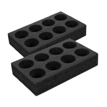 2-Pack Reusable Milk Tea Cup Holders for Beverage Tray, Black Cotton Drink Carrier Compatible with Coffee Cups