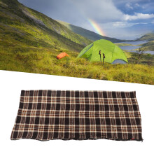 Fleece-Schlafsack Tragbarer Reiseschlafsack für Erwachsene Outdoor-Camping Wandern Klettern Kaffee-Gitter