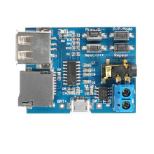 10Pcs MP3 Lossless Decoder Board With Power Amplifier Module TF Card Decoding Player