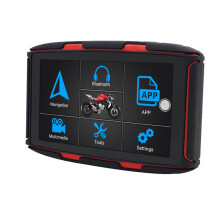 (Yellow, Europe) 5 inch Touch Screen GPS Navigation 16G IPS Waterproof Motorcycle Car With bluetooth Function