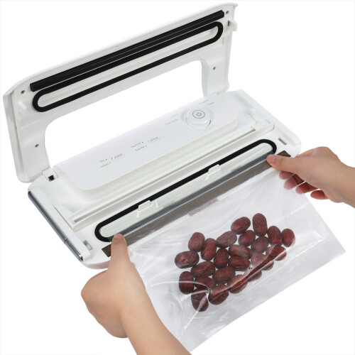 (EU Plug) 130W Multi-function Food Vacuum Sealer Automatic/Manual Vacuum Sealing Machine with Cutter and Replaceable Sealing Strip 1