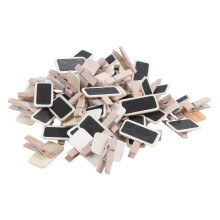 50 Mini Blackboard Wood Message Slate Rectangle Clip Clip Panel Card Memos Label Brand Price Place