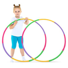 Children's Hula Hoop Set of 2, 8 Sections, Adjustable Separable Design for Kids and Adults, Fitness Training for Ages 4+