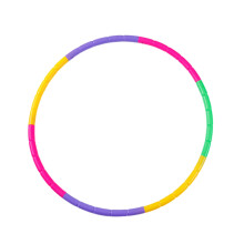 7 Sections Adjustable Weight Hula Hoop for Children, Colorful Removable Fitness Circle with Scraper Protection