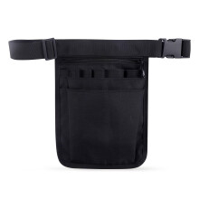 Nurse Bag Belt Bag for Work - Adjustable Waist Tool Organizer with Multiple Compartments - Black Belt Bag for Caregivers Dentists Veterinarians