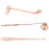 Or rose - Ensemble d'accessoires pour bougie (3 pièces) - Coupe-mèche 13