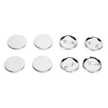 Corrosion-Resistant Badge Back Cover 50mm Tinplate and Plastic for DIY Crafts