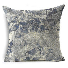 Blue White Geometric Abstraction Linen Cushion Cover Sofa Pillow Cover Bedroom