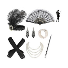 (7Pcs) 1920 Accessory Set, Great Gatsby Accessories Flapper Set Party Costumes Women