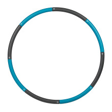 Hula Hoops 90 cm Diameter, Interlockable Fitness Hoops for Adults, Blue/Grey, Weight Loss & Abdominal Training