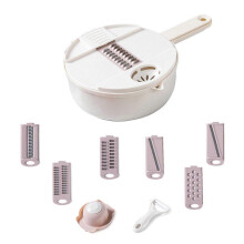 (Lotus root powder) 12 In 1 Vegetable Chopper Multifunction Vegetable Cutter With Drain Basket Kitchen Gadget