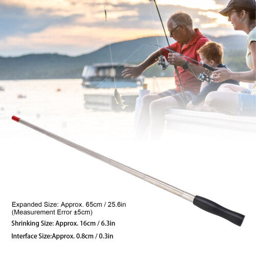 Telescoping Stainless Steel Pole Handle for Fish Tank Pond Lake Ocean Use 2