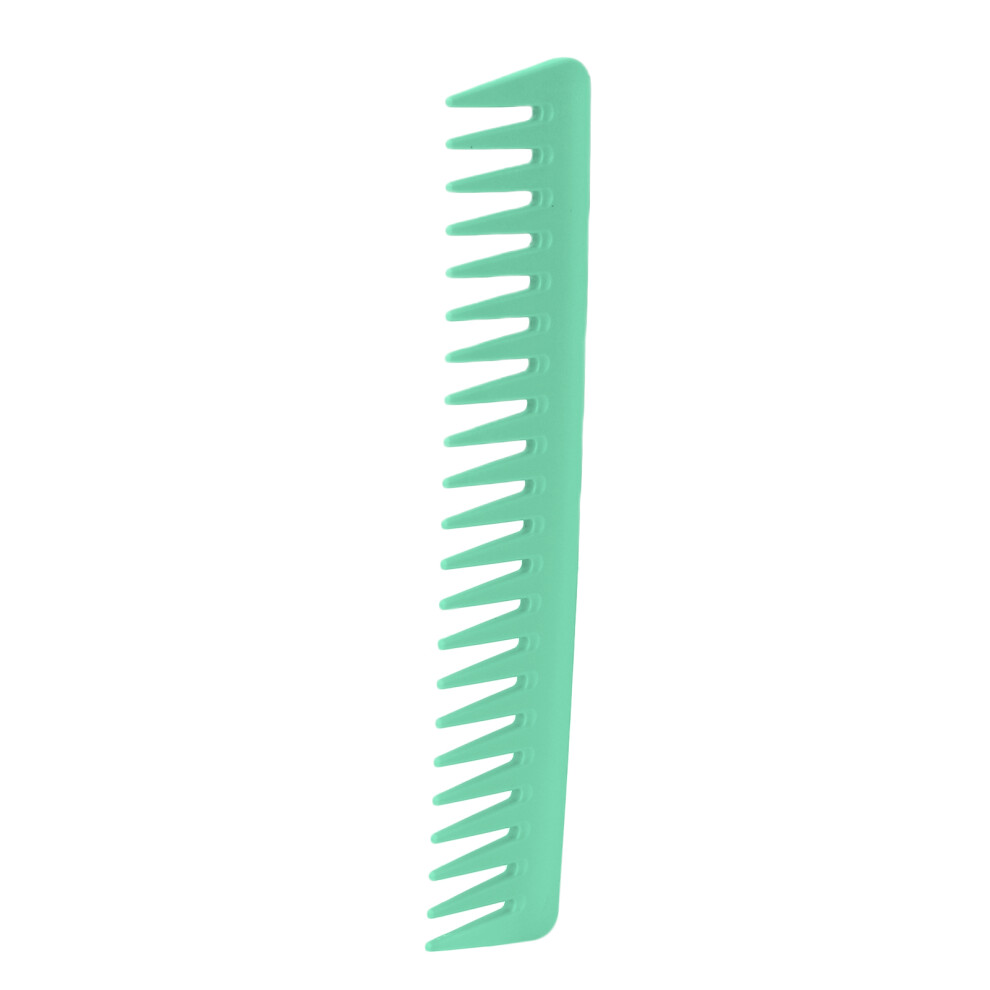 Wide Teeth Detangling Comb for Curly Wet Dry Hair Green 19x4cm