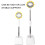 Supporto bianco regolabile per asciugacapelli 72 cm 5