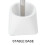 Supporto bianco regolabile per asciugacapelli 72 cm 9