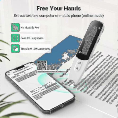 Pen Scanner for Dyslexia - OCR Text-to-Speech Reader Pen with Bluetooth Translator & Exam Mode (No Fees)_DP 2