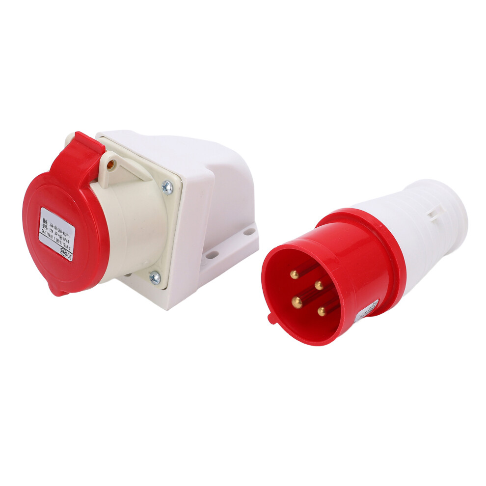 380-415V 32A 4Pin Ip44 Waterproof Plug Socket For Construction Use 7681340390933