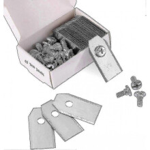 45x Titanium Blades for Husqvarna/Automower Robotic Mowers - 0.75mm 3g with Mounting Screws
