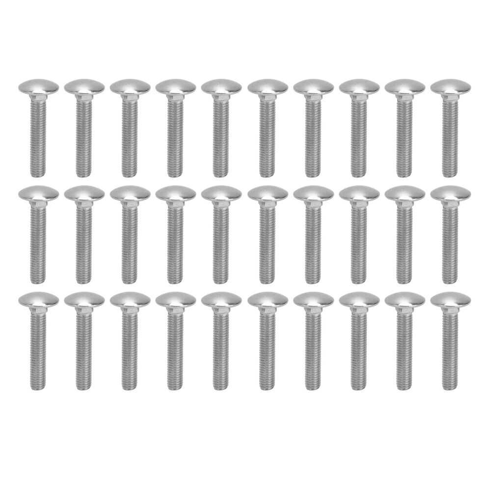 30Pcs M8x1.25 A2 Stainless Steel Square Head Carriage Bolts Din603 3121340391782
