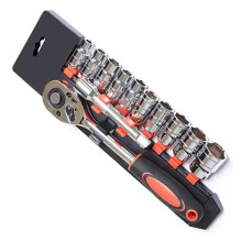 12-Piece Ratchet Socket Set, 1/2 Inch Metric Impact Sockets, Professional Workshop Repair Tools, Versatile Wrench Set