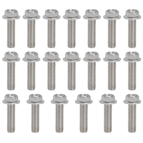 20 pezzi bulloni a testa con flangia M10x35 A2-70 DIN6921 argento 1