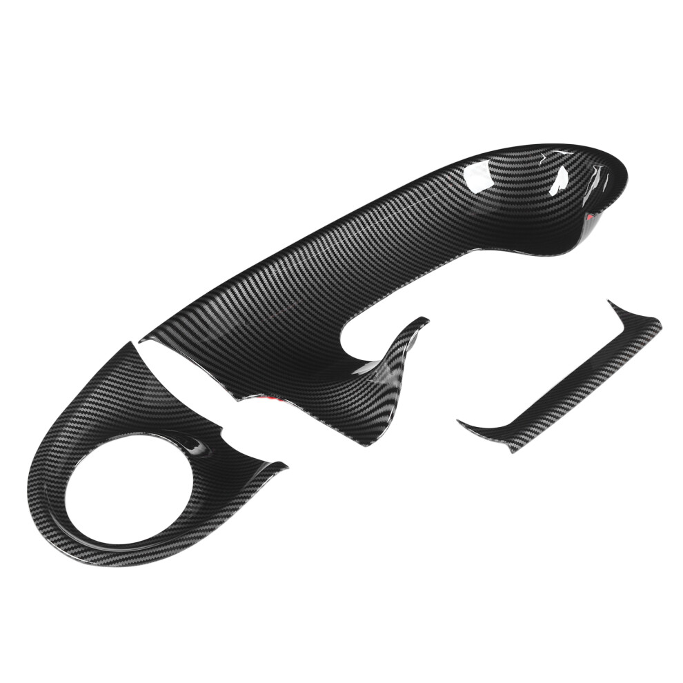 3Pcs Dashboard Trim Carbon Fiber Style Replacement 9121376528019