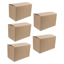 Moving Boxes Pack of 5, Easy Fold Paper Shipping Boxes for Small Business, 12x12x12 Inches, Durable and Lightweight