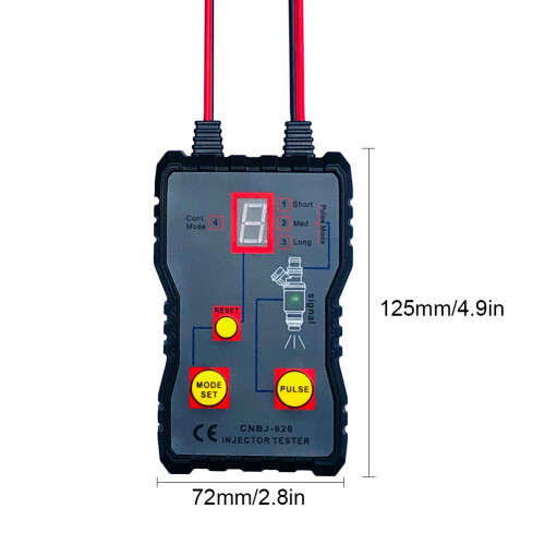 Auto Fuel Injector Tester 12V, 4 Pulse Modes, Car Diagnostic Tool 1