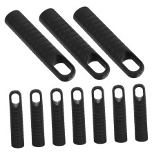10 Plastic Handle Accessories for Broom Replacement Grips Compatible with Dustpan and Mop Handle Black