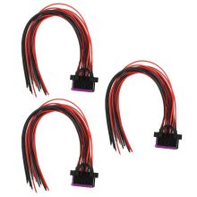 3 Stück 16-poliger OBD2 weiblicher Connector Kabelsatz 30cm J1962 OBDII Automobiladapter Stecker Diagnoseverlängerungskabel