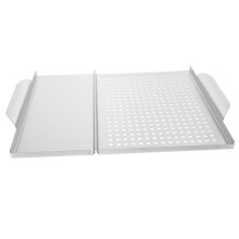 Practical Stainless Steel Grill Plate for BBQ, Camping, and Buffet - Easy to Clean, Professional Cooking Surface