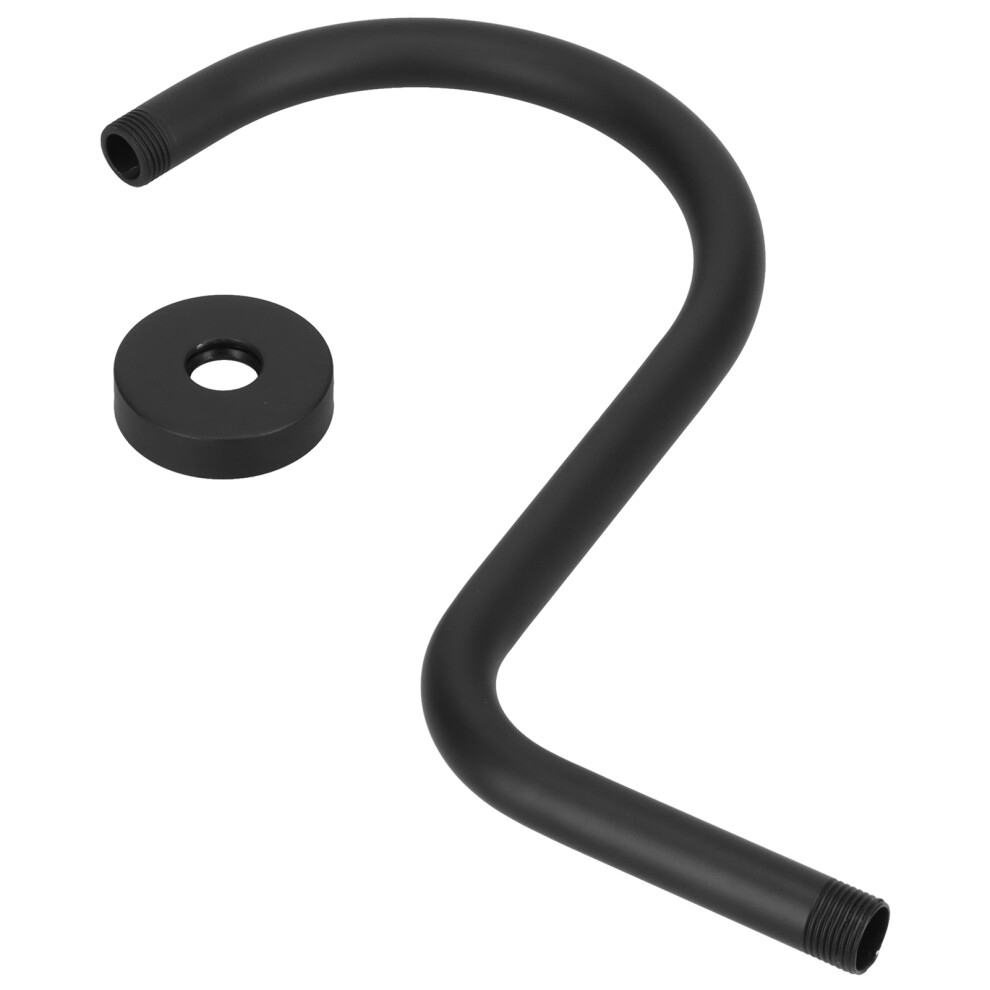 S Shape Stainless Steel Shower Head Extension Arm Bathroom Npt Black Gooseneck 3541340395182