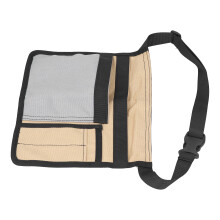 Wear Resistant Khaki Gray Waist Tool Bag with Adjustable Straps for Garden
