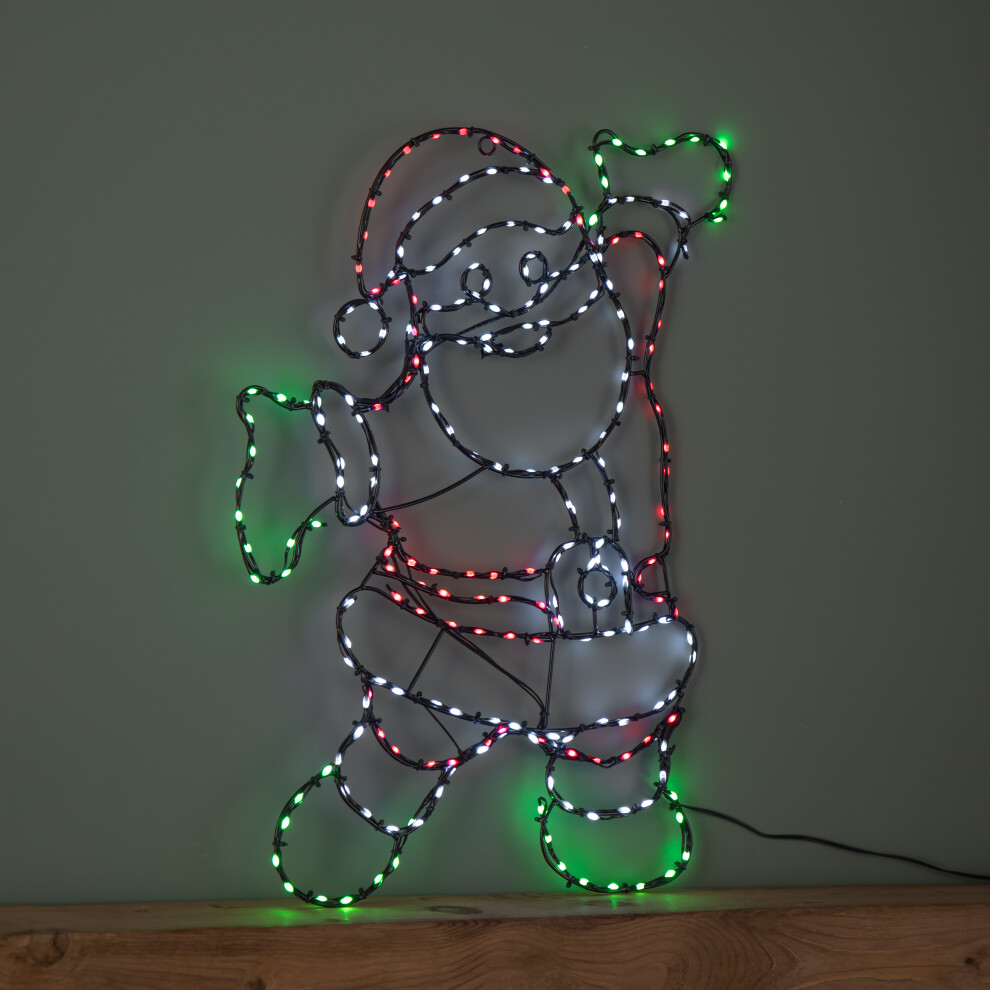 Premier 60Cm X 45Cm Up Flexibrights Santa With 247 Multi-Coloured Leds Light