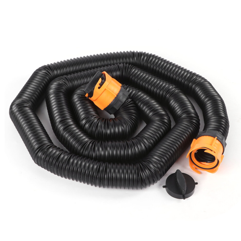15Ft Sewer Hose Sewage Pipe Kit With Swivel 9121376528675