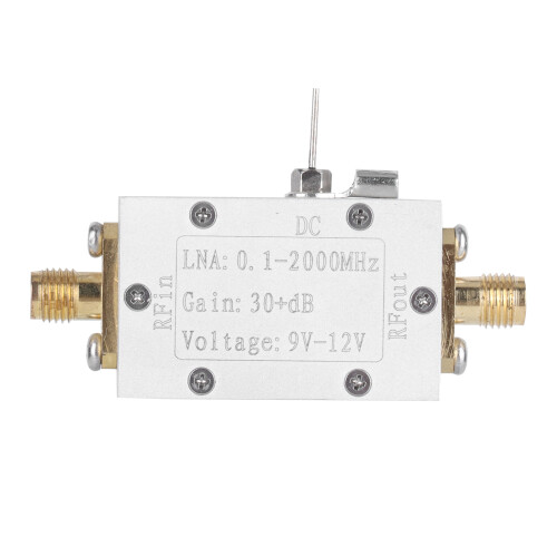 LNA0.1-2000MHz 30dB Amplificateur RF Argent+Or 1