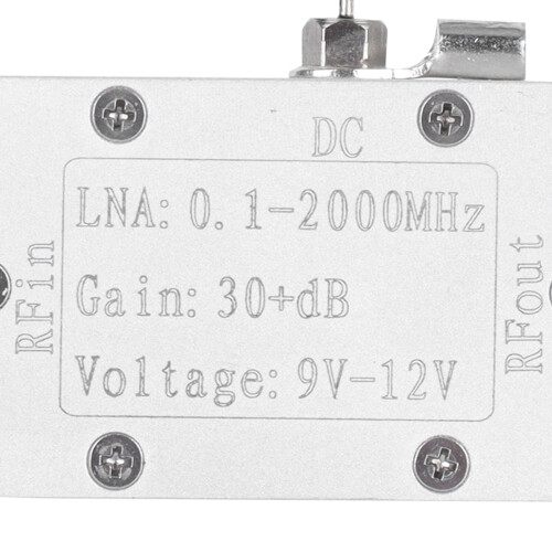 LNA0.1-2000MHz 30dB Amplificateur RF Argent+Or 2