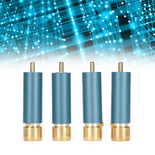 4 pezzi di connettori RCA R1722 placcati oro bloccanti automatici senza saldatura blu