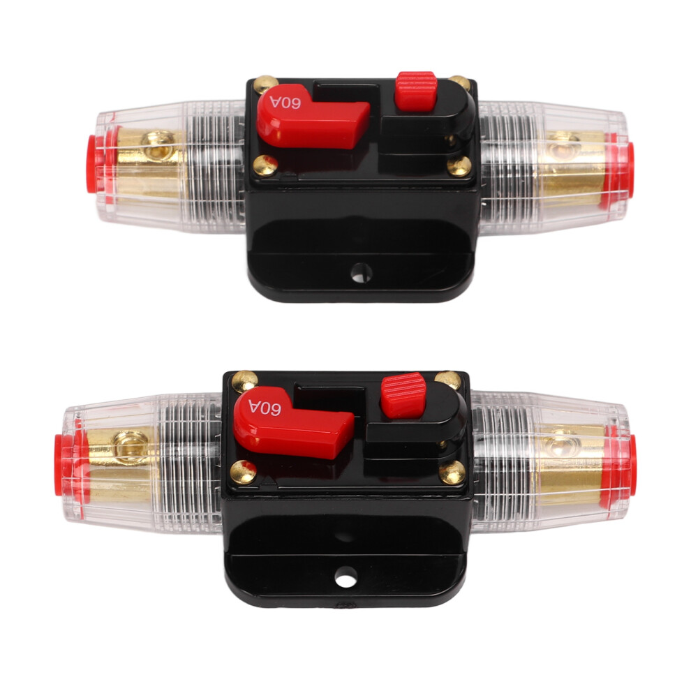 60A 12Â24V Circuit Breaker Fuse Holder For Car Boat Audio Systems 4661340397586