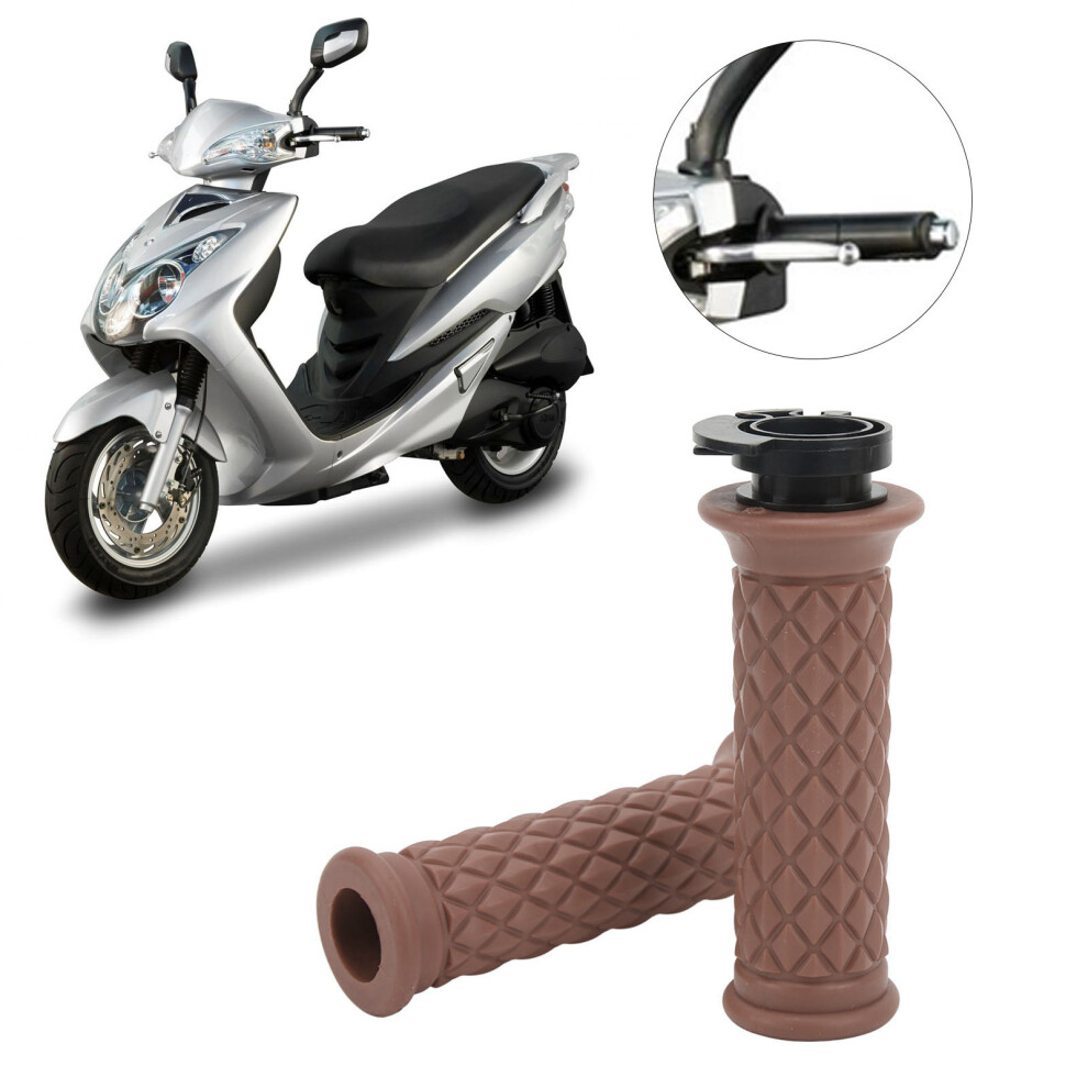 22Mm Universal Scooter Throttle Handle Grips For Gy6 50Cc-150Cc Brown 8081340397779