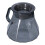 Bollitore da caffè 600 ml vetro+gomma teiera nera 13