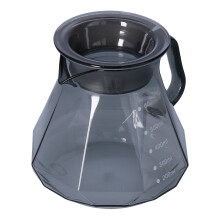 Bollitore da caffè 600 ml vetro+gomma teiera nera
