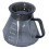Bollitore da caffè 600 ml vetro+gomma teiera nera 16