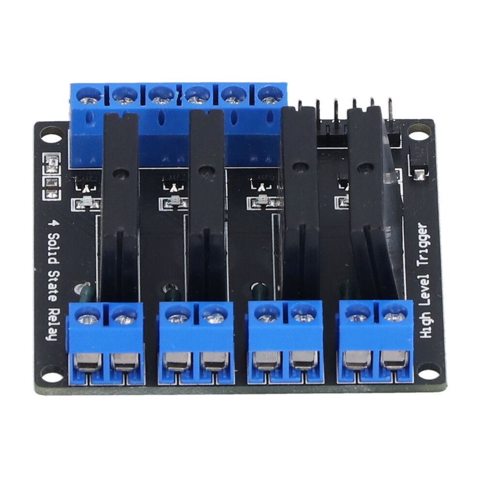 4 Channel Solid State Relay Module With Fuse For Diy Electronics Projects 7671340401777
