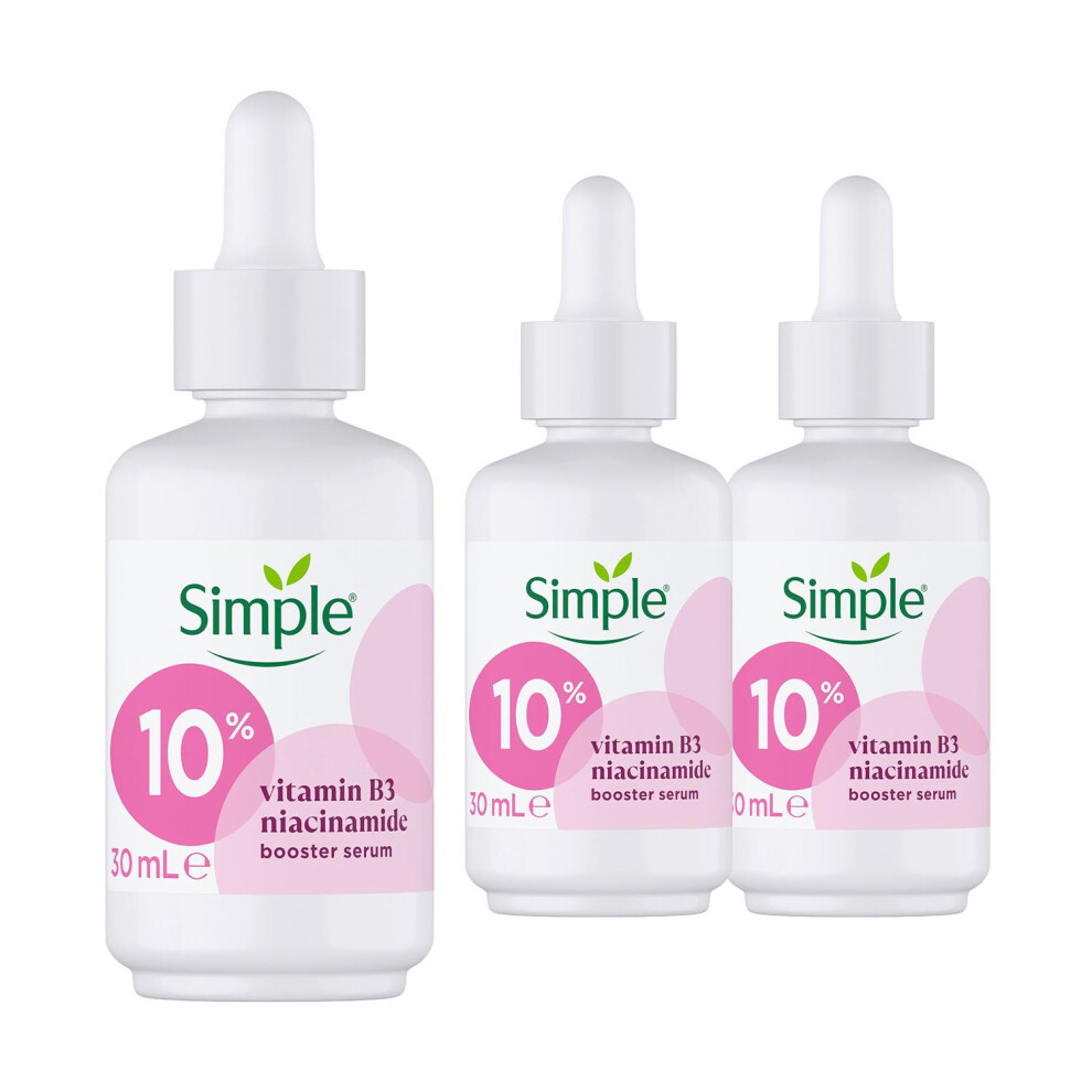 Simple 10% Niacinamide & Vit B3 Brightening Skin Boost Serum 30Ml,3 Pk