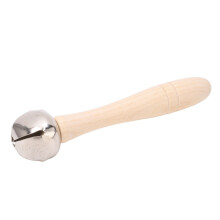 Holz-Klingel-Handglocke Steckgriff aus Massivholz Kinder-Musikinstrument Orff-Spielzeug Rundkopf