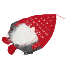 Calendario dell'Avvento Babbo Natale in peluche non tessuto, riutilizzabile